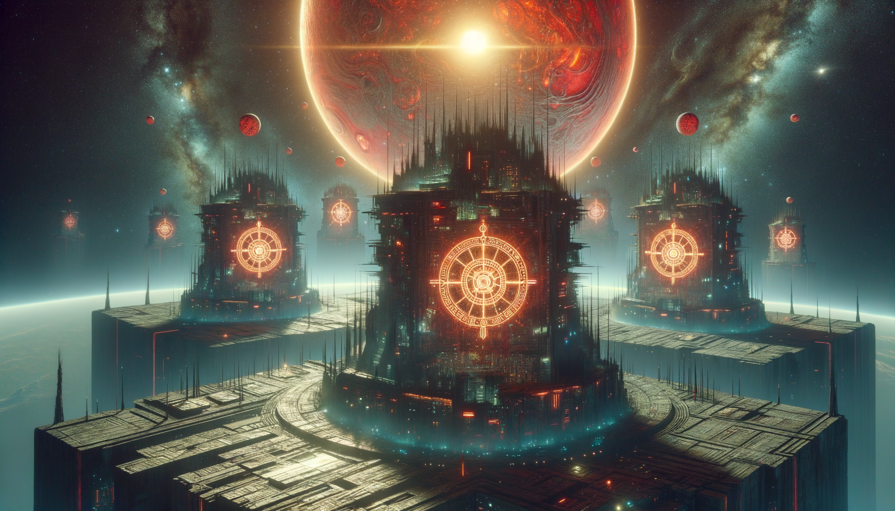 Mysterious ancient alien structures orbiting a dying star